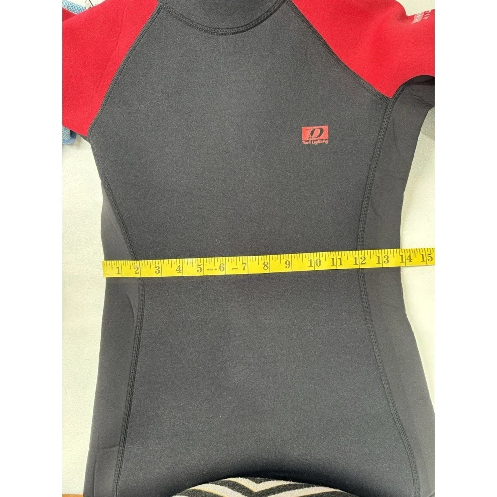 Dark Lightning Wetsuit Kids Size 14 Full Body Neoprene Explorer Black Red Surfin
